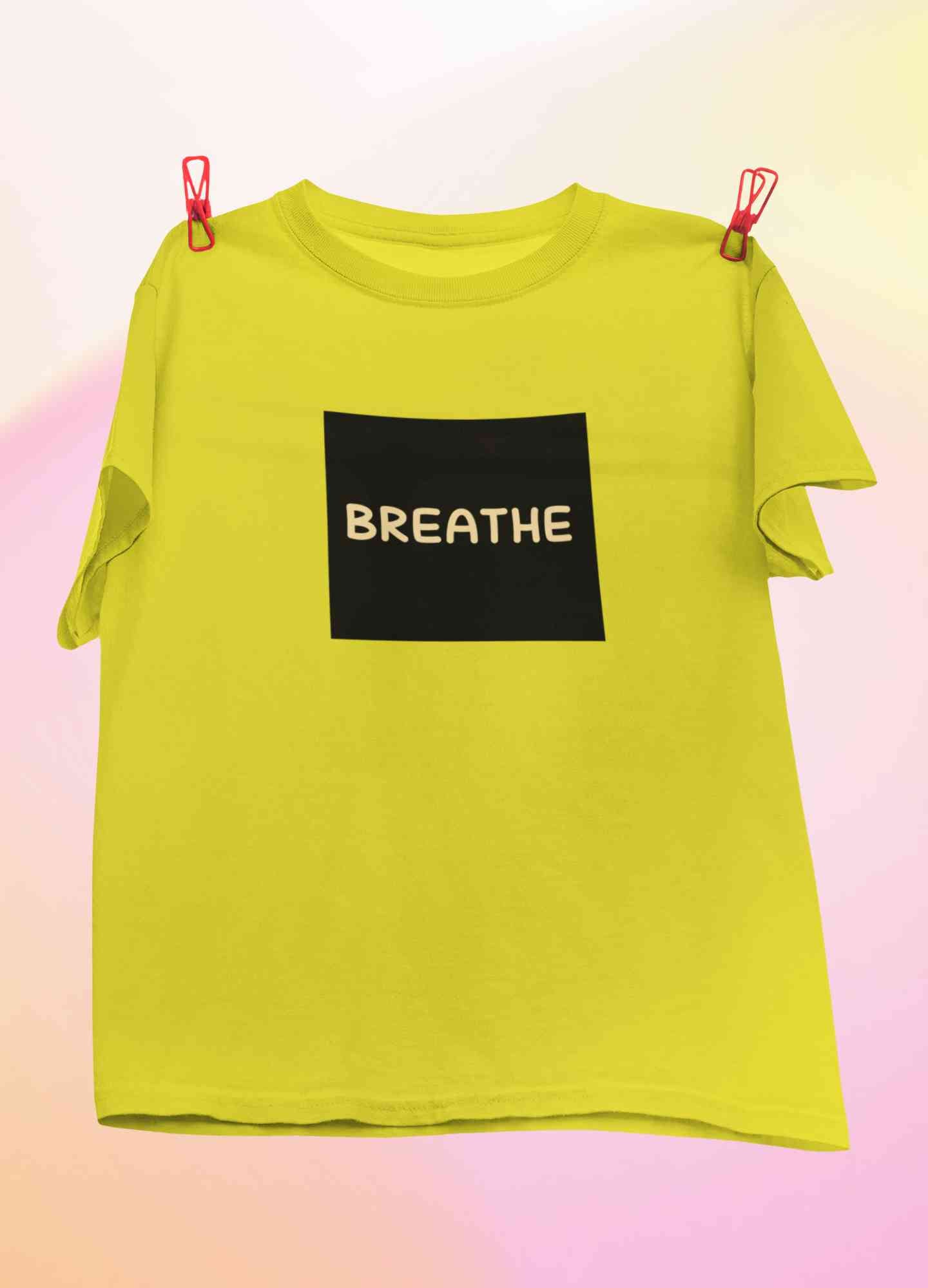 Breathe Minimals Mens Half Sleeves T-shirt- FunkyTeesClub
