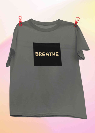 Breathe Minimals Mens Half Sleeves T-shirt- FunkyTeesClub