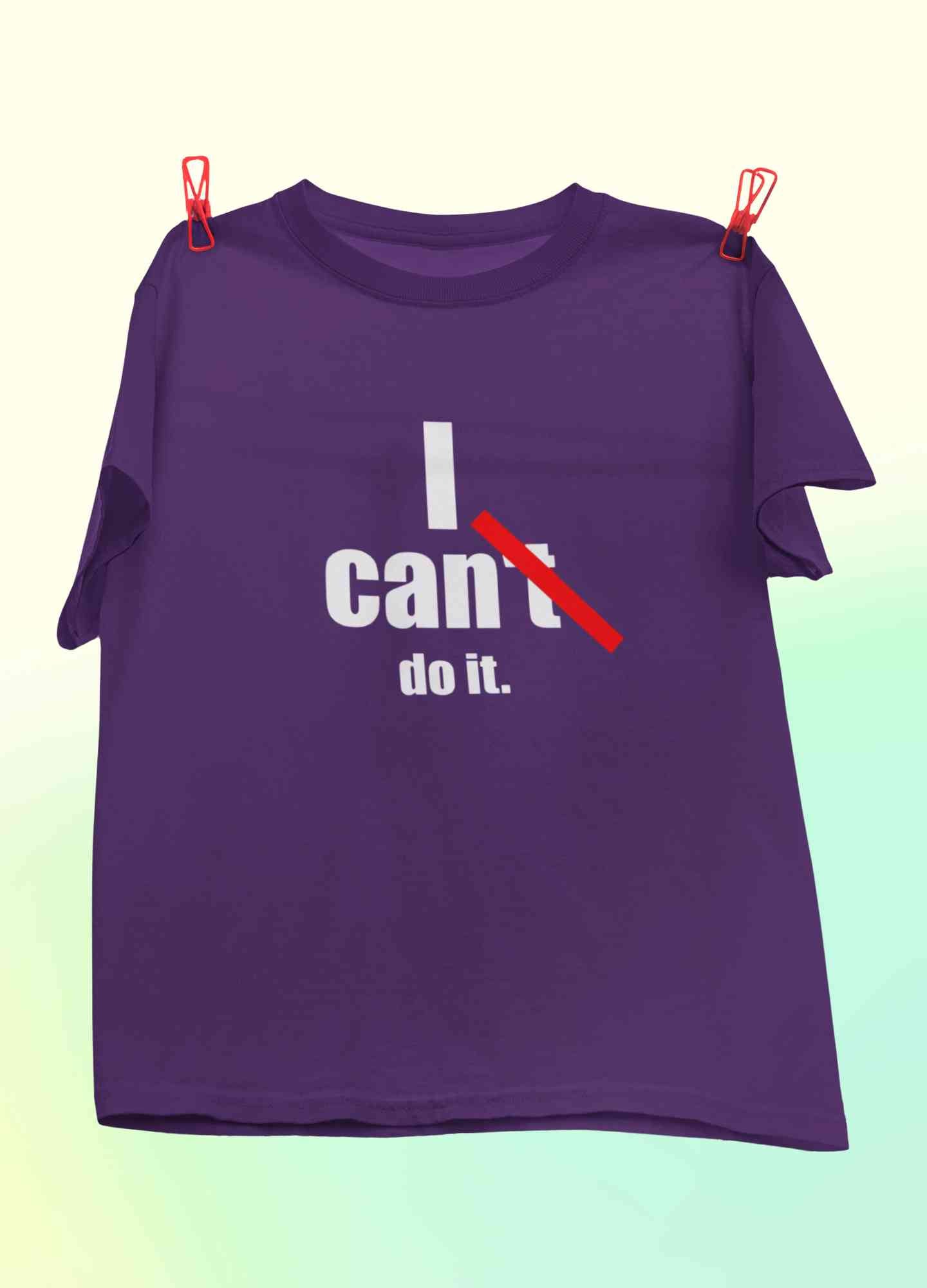 I Can Do It Typography Mens Half Sleeves T-shirt- FunkyTeesClub