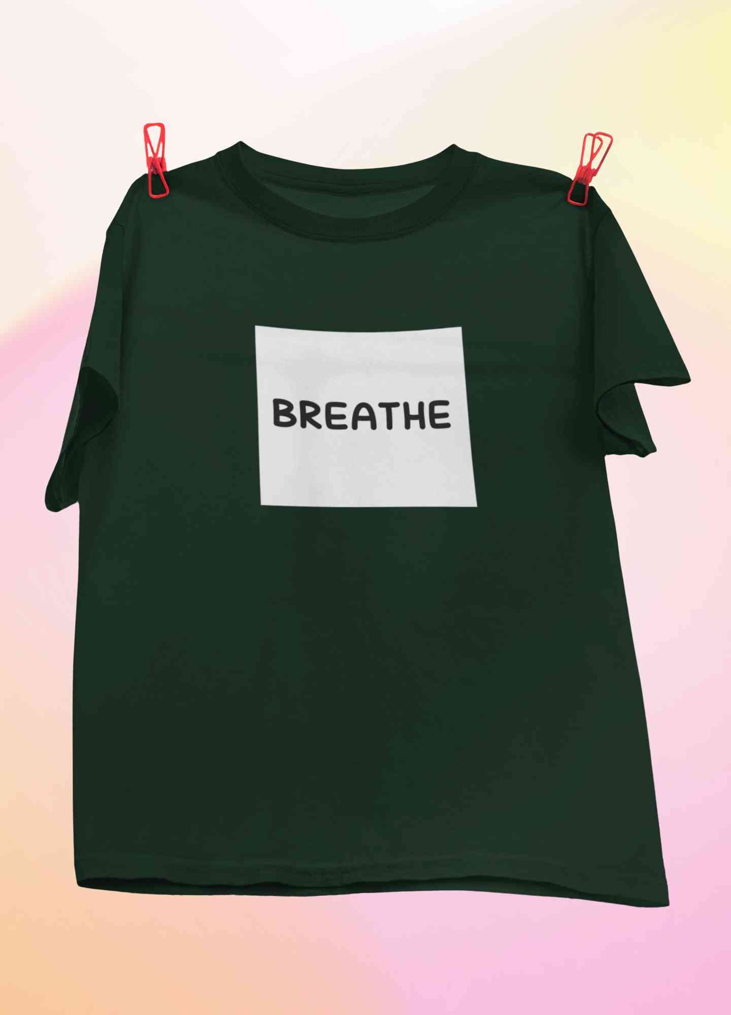 Breathe Minimals Mens Half Sleeves T-shirt- FunkyTeesClub