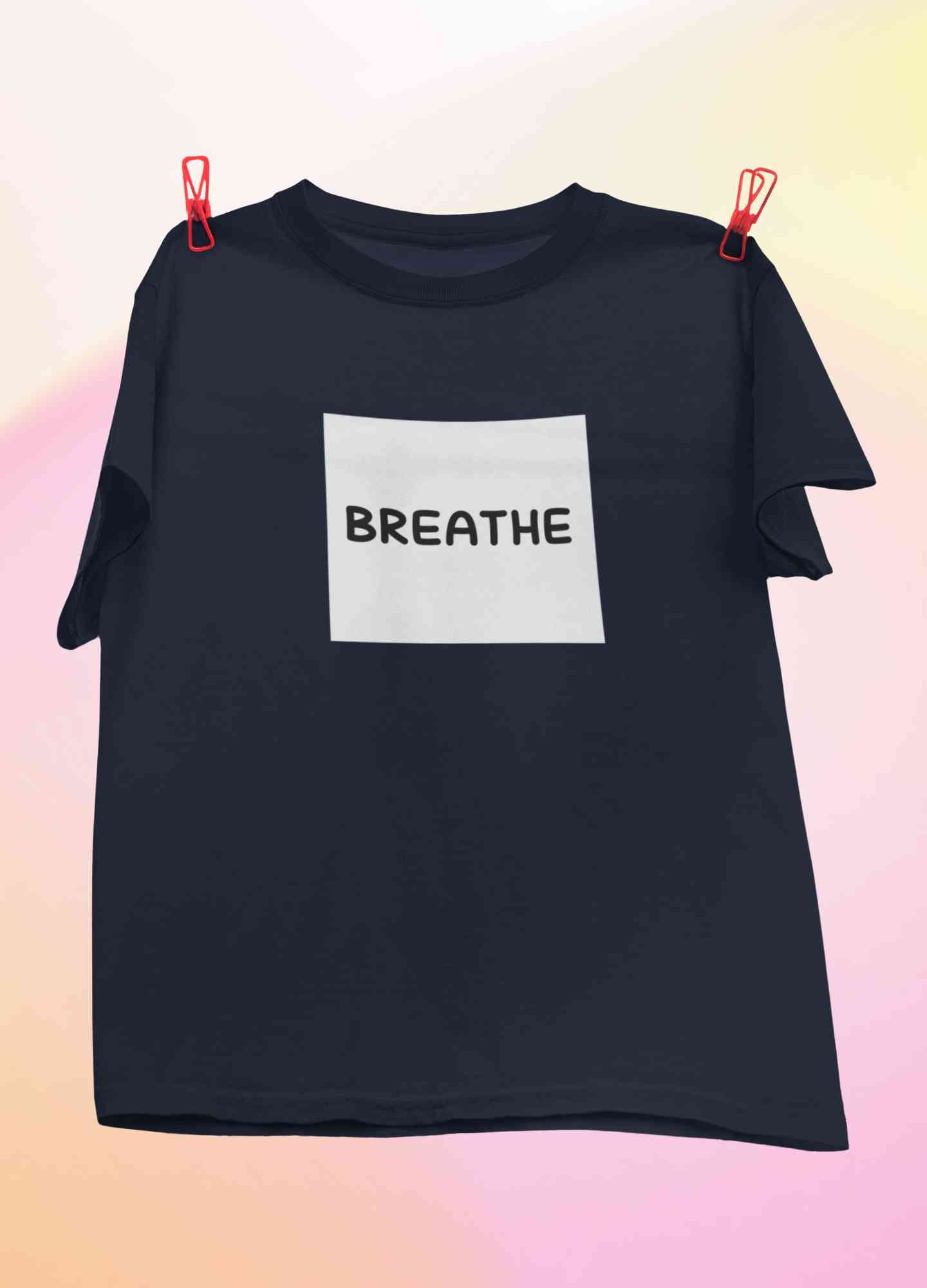 Breathe Minimals Mens Half Sleeves T-shirt- FunkyTeesClub