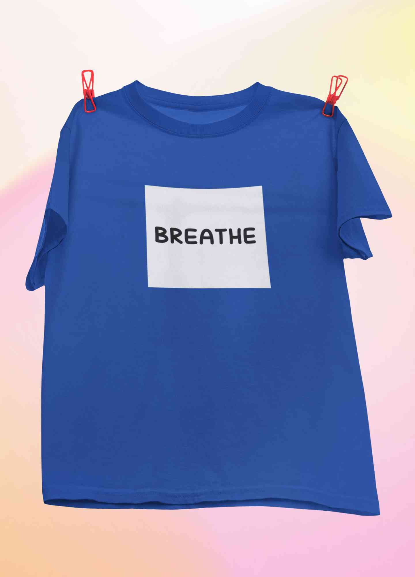 Breathe Minimals Mens Half Sleeves T-shirt- FunkyTeesClub
