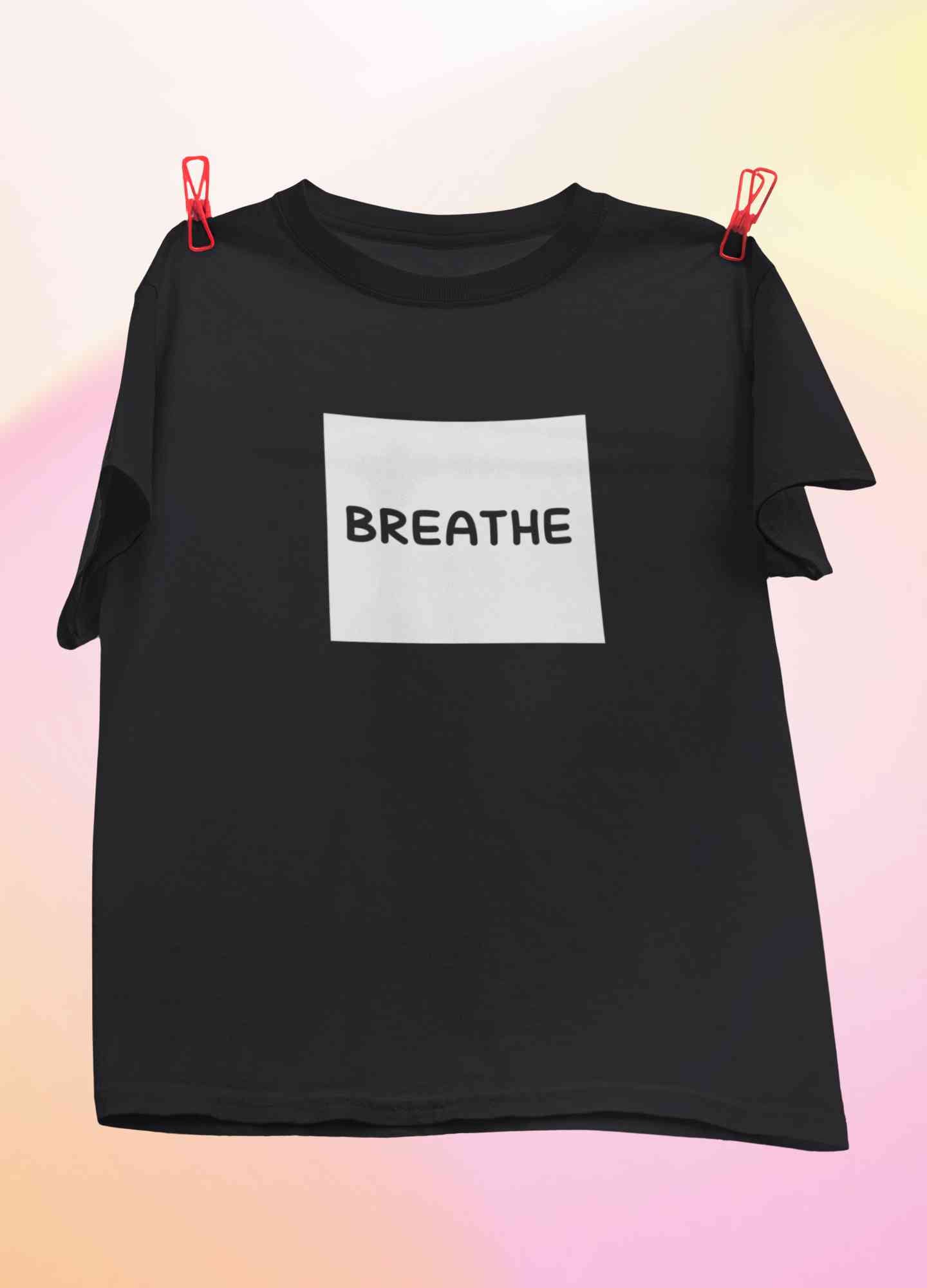 Breathe Minimals Mens Half Sleeves T-shirt- FunkyTeesClub