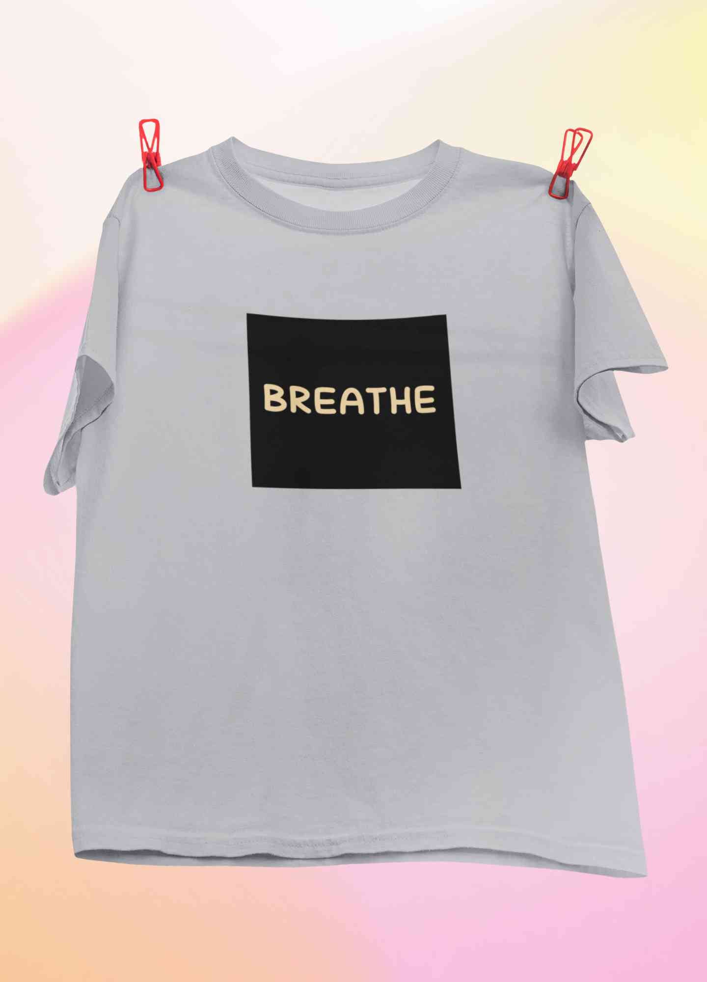 Breathe Minimals Mens Half Sleeves T-shirt- FunkyTeesClub