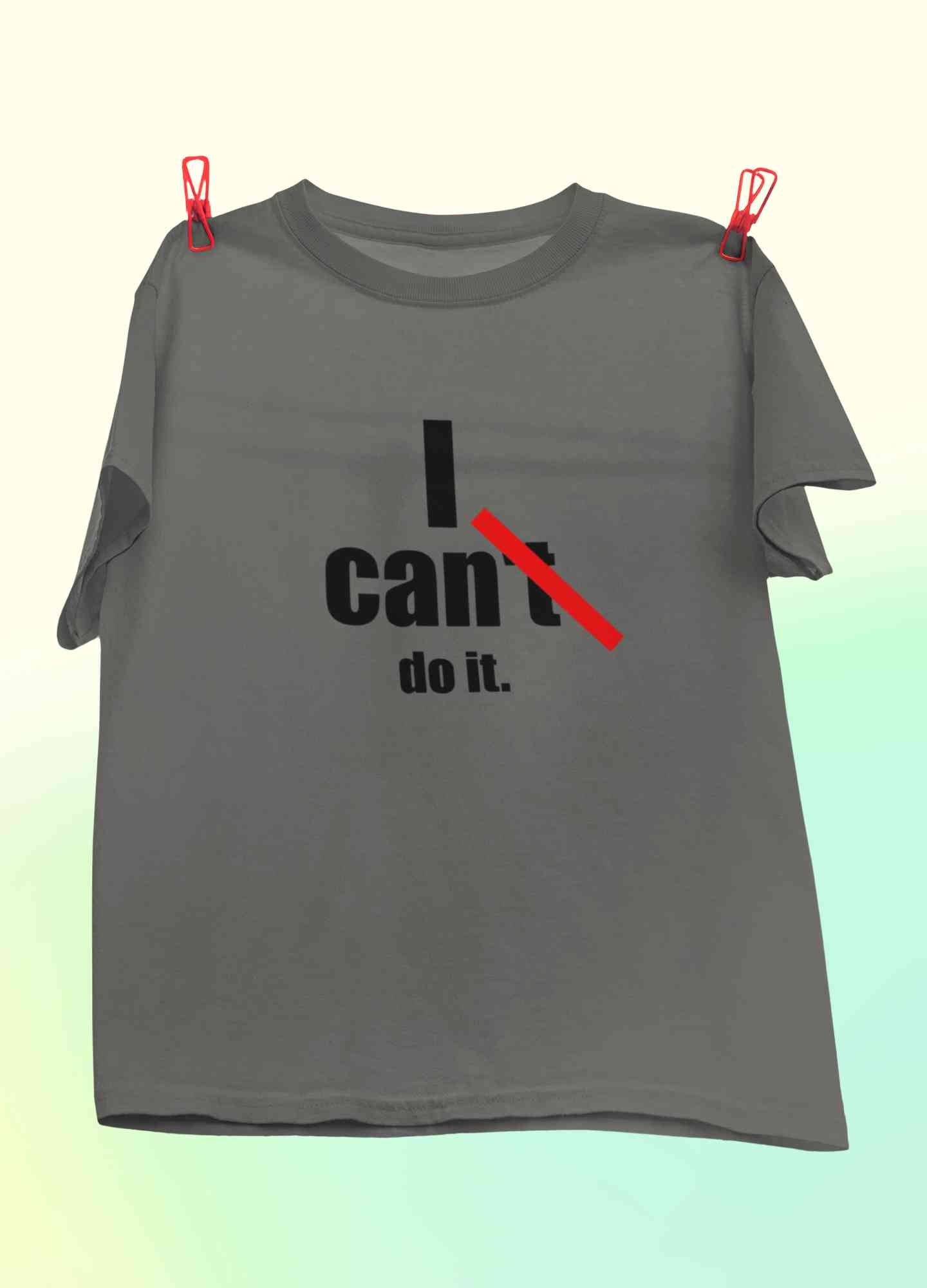 I Can Do It Typography Mens Half Sleeves T-shirt- FunkyTeesClub