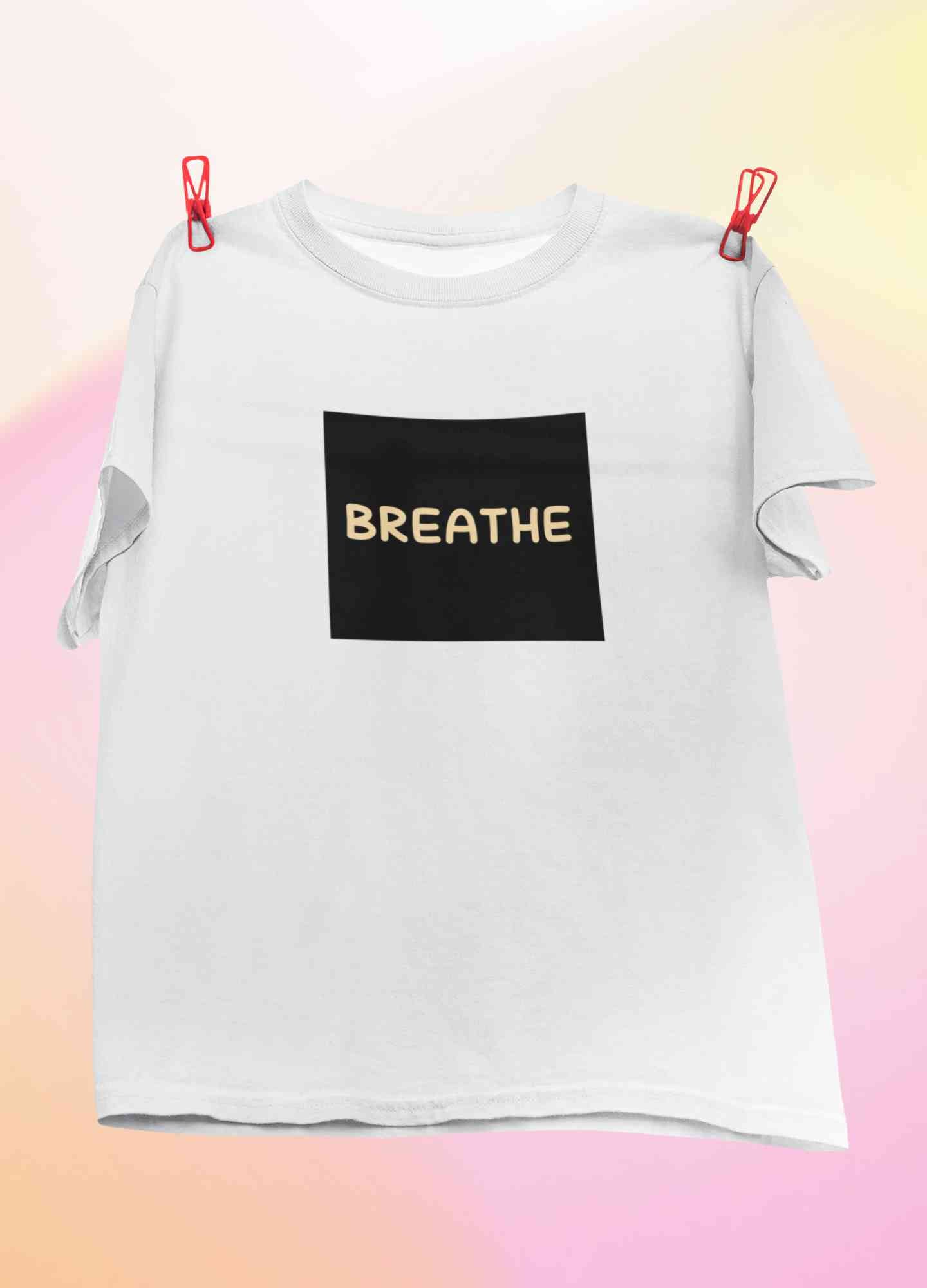 Breathe Minimals Mens Half Sleeves T-shirt- FunkyTeesClub