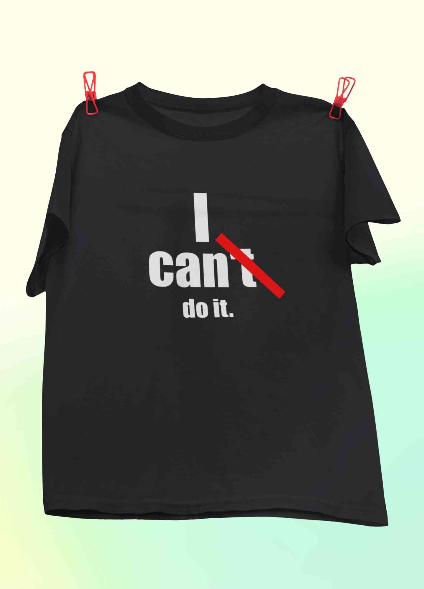 I Can Do It Typography Mens Half Sleeves T-shirt- FunkyTeesClub