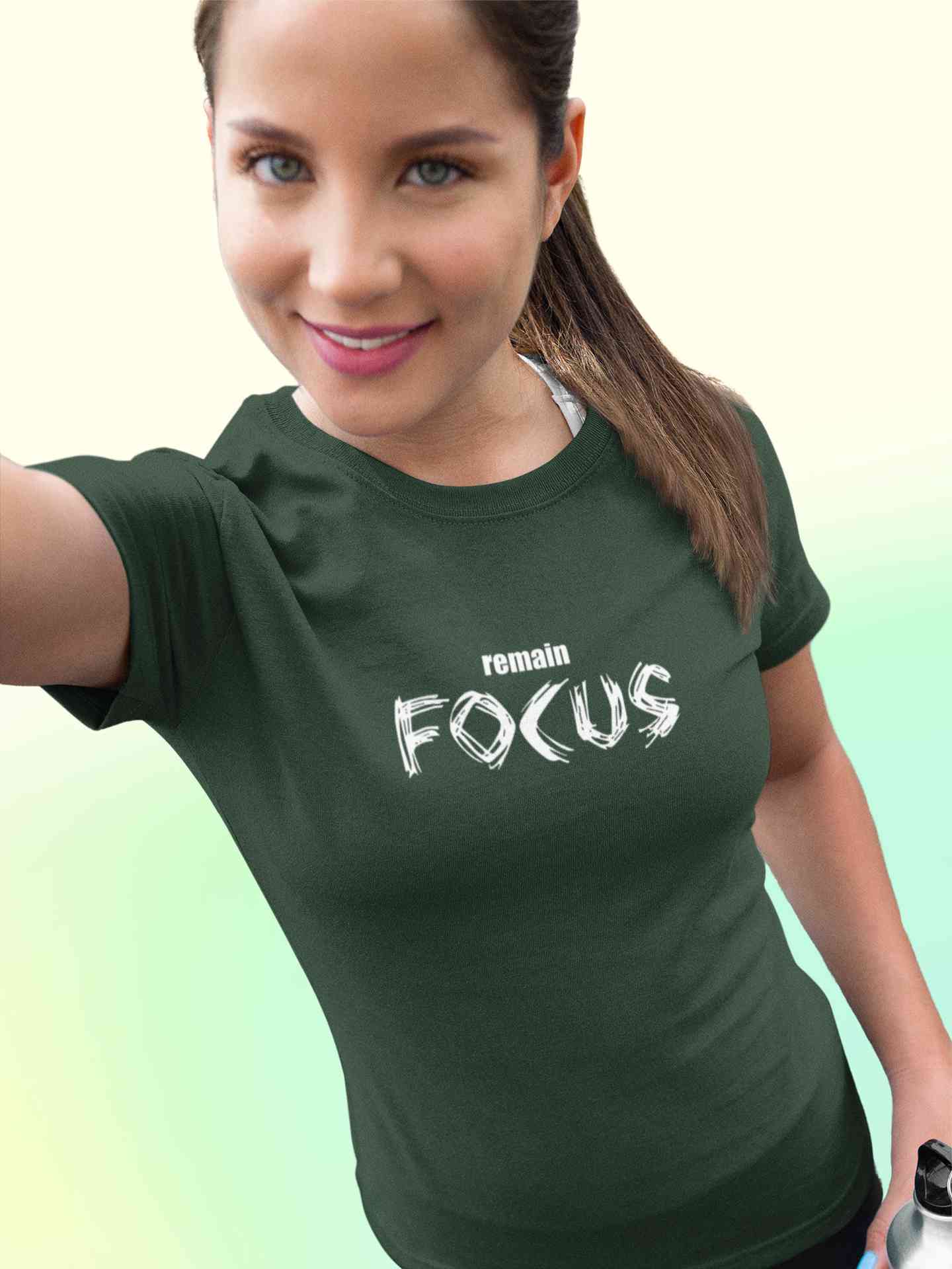 Remain Focus Minimals Women Half Sleeves T-shirt- FunkyTeesClub