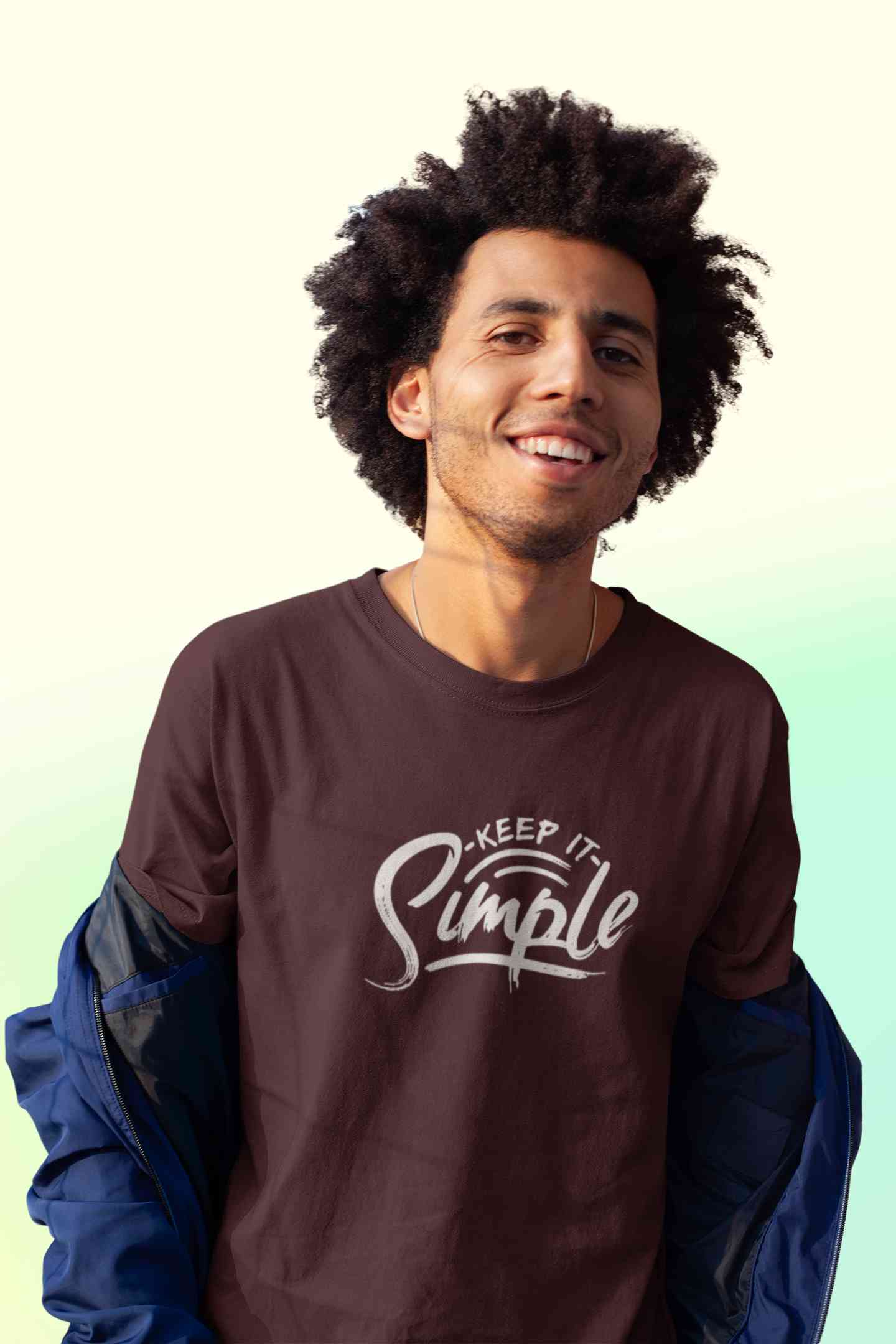 Keep It SImple Typography Mens Half Sleeves T-shirt- FunkyTeesClub