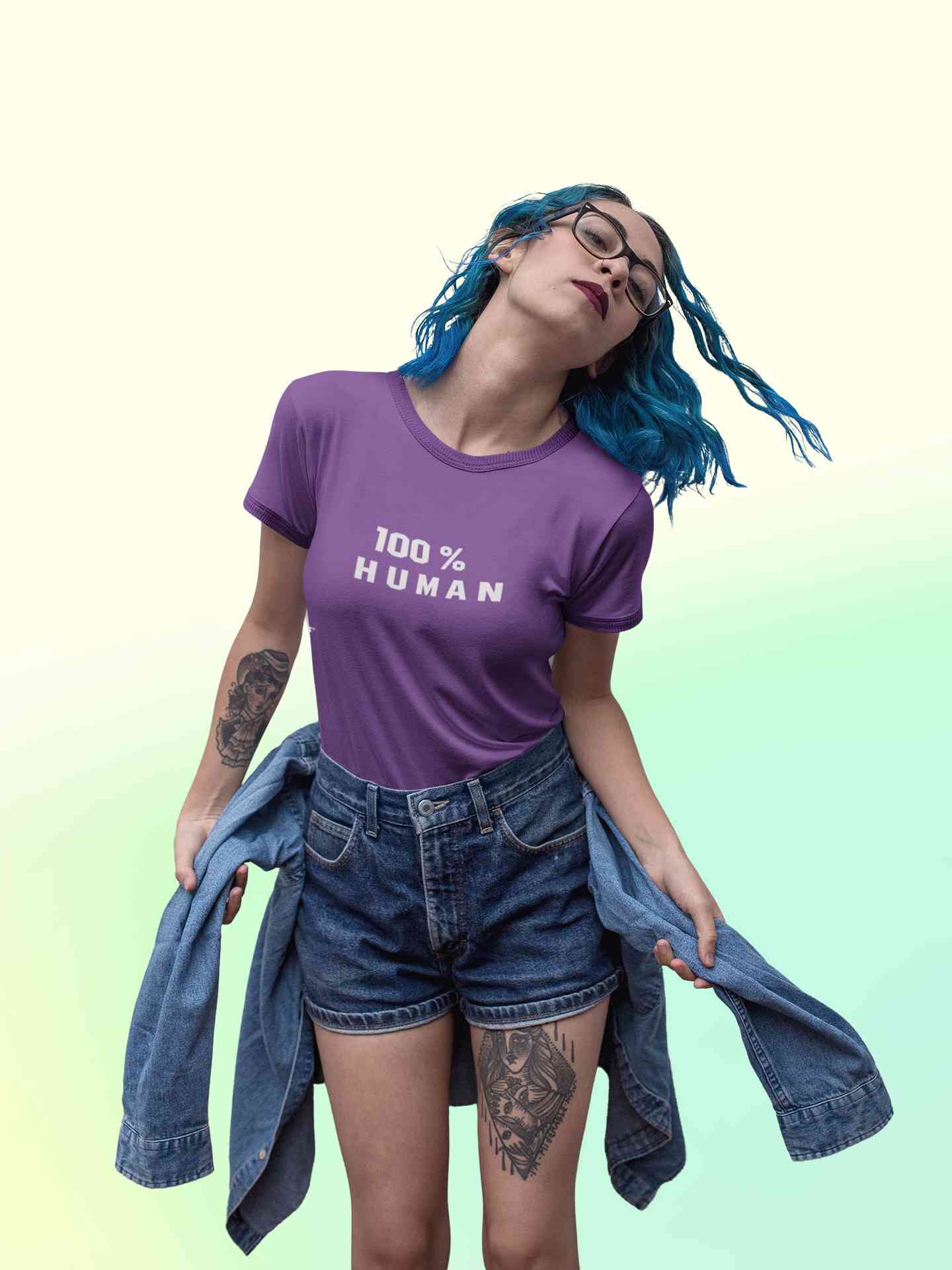 100 Percent Human Minimals Women Half Sleeves T-shirt- FunkyTeesClub