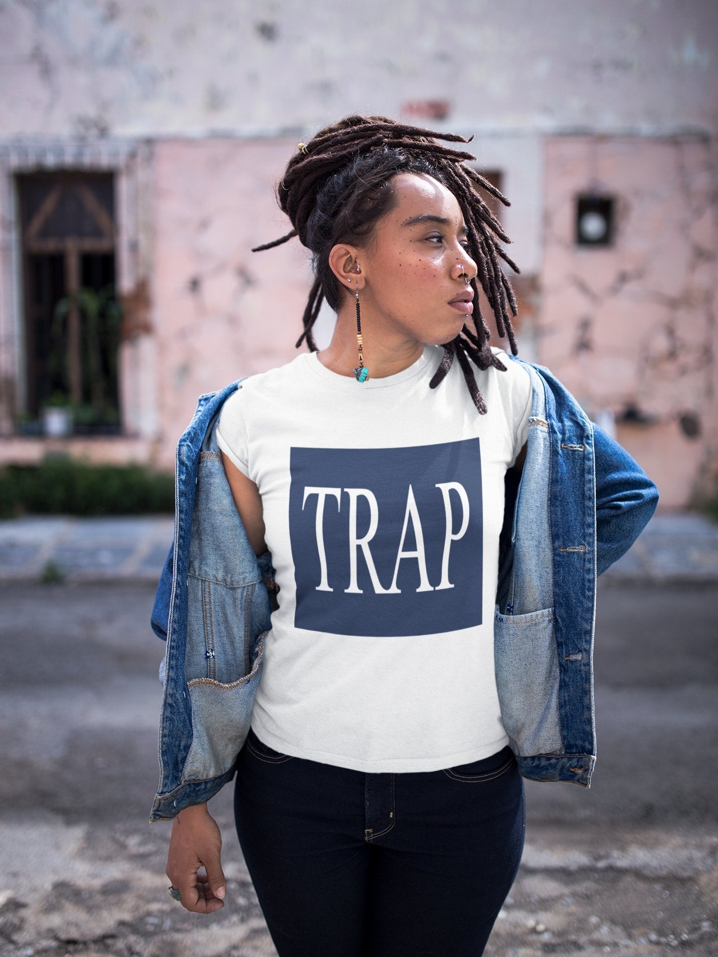 Trap Women Half Sleeves T-shirt- FunkyTeesClub - Funky Tees Club