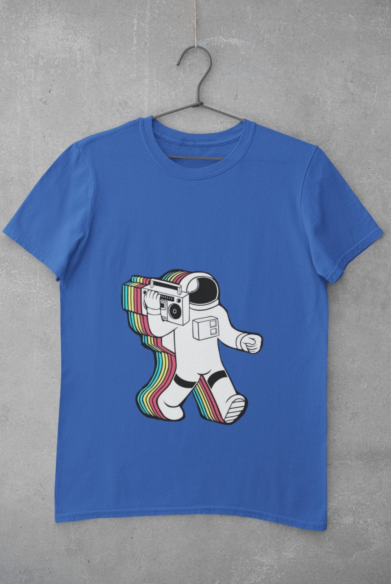 Trippy Astronaut Mens Half Sleeves T-shirt- FunkyTeesClub - Funky Tees Club