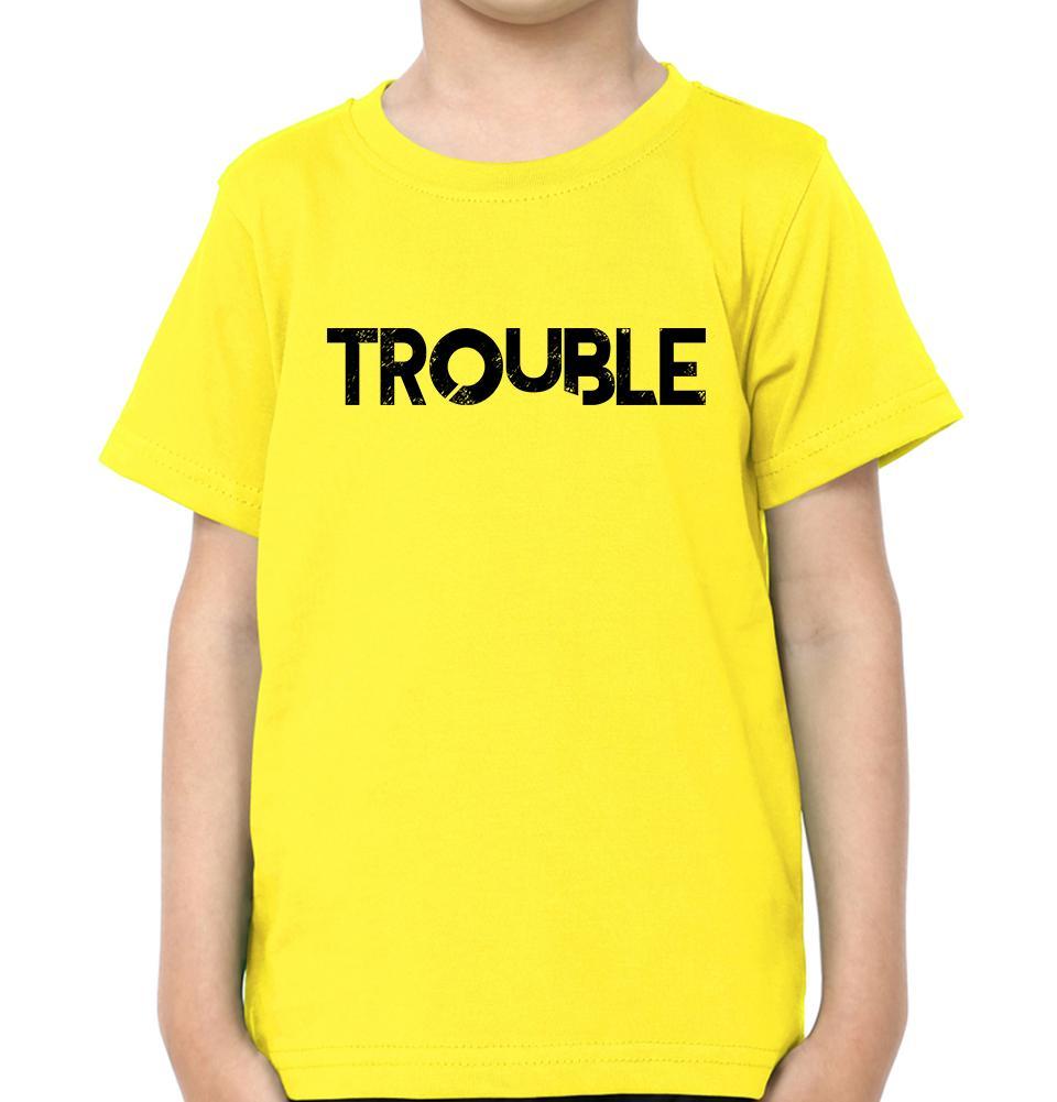 Trouble Maker Father and Son Matching T-Shirt- FunkyTeesClub - Funky Tees Club