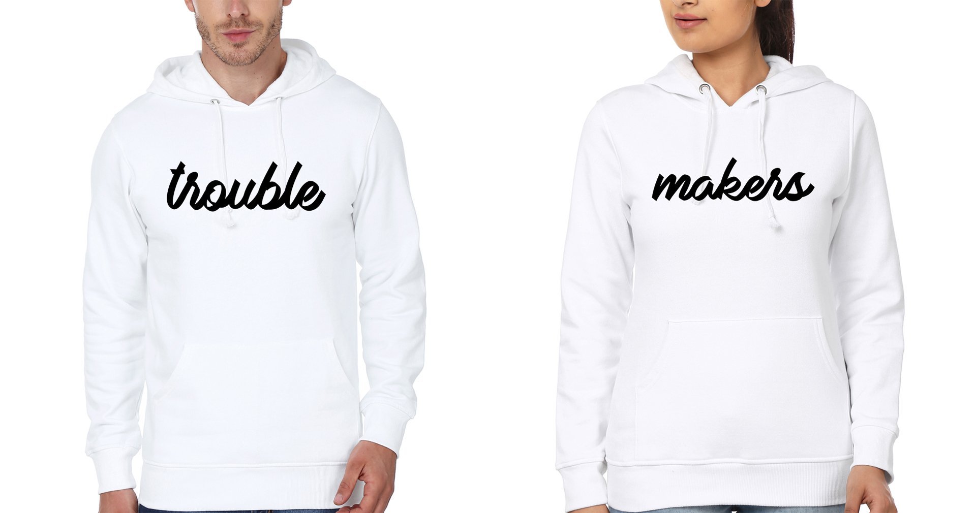Trouble Makers BFF Hoodies-FunkyTees - Funky Tees Club