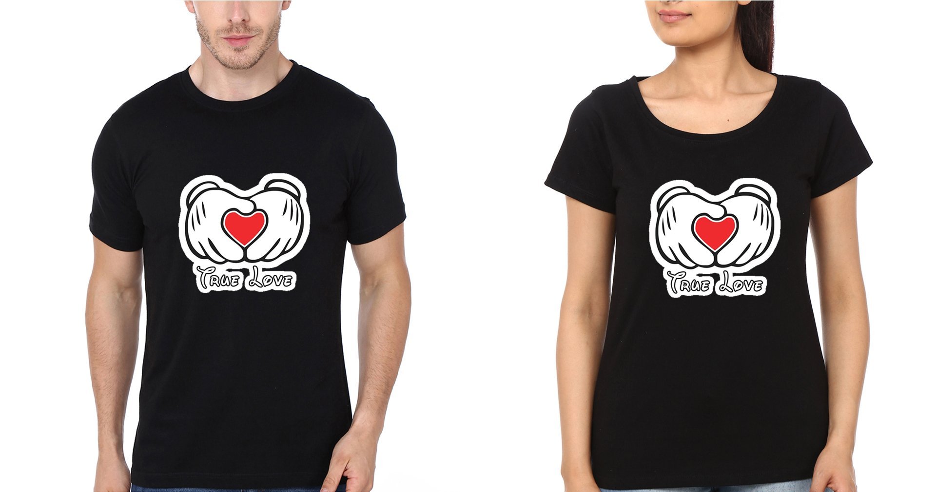 True Love Couple Half Sleeves T-Shirts -FunkyTees - Funky Tees Club