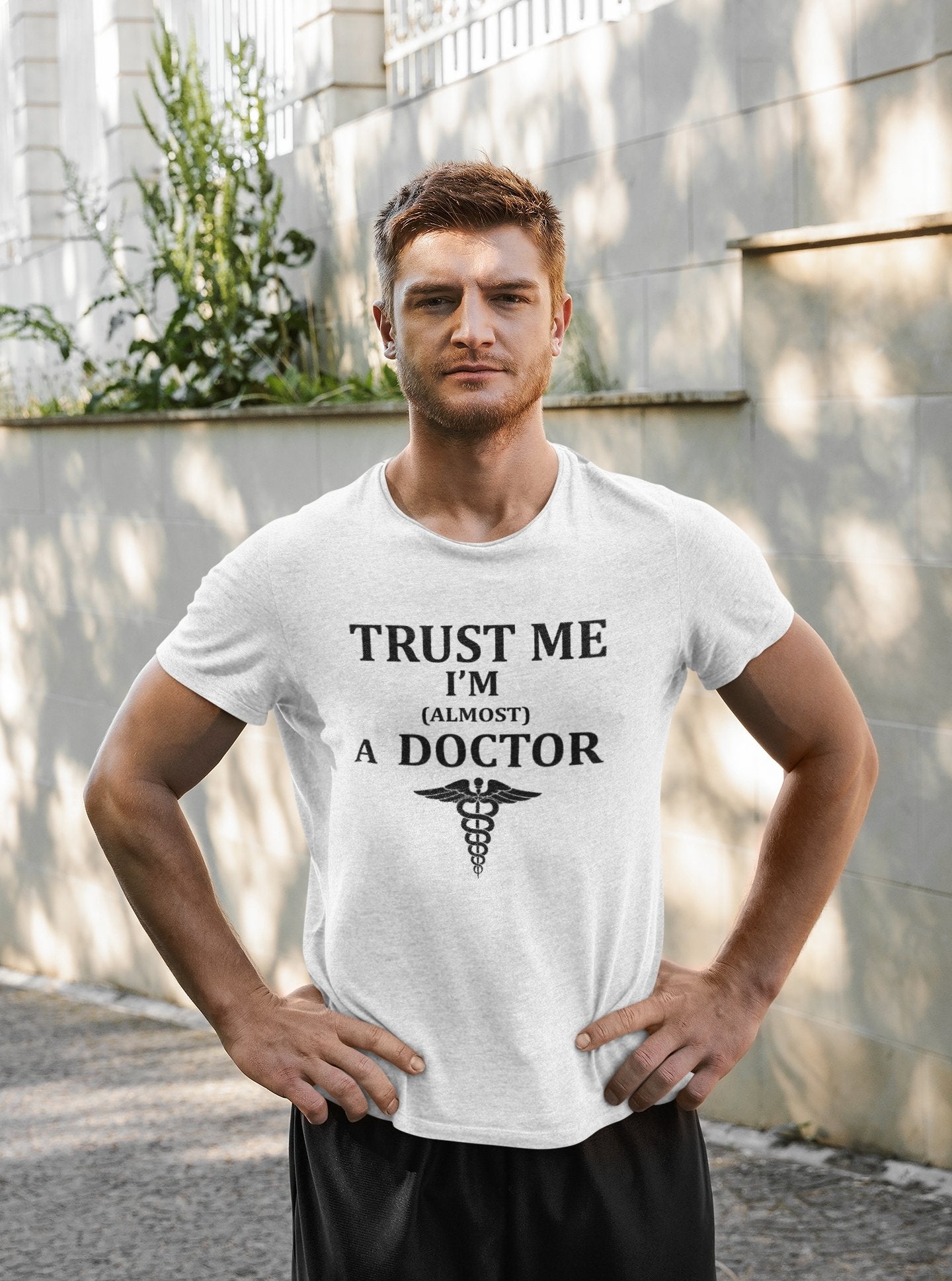 Trust Me I Am Almost A Doctor Mens Half Sleeves T-shirt- FunkyTeesClub - Funky Tees Club