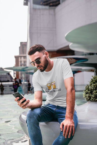 Two Birds One Stoned Mens Half Sleeves T-shirt- FunkyTeesClub - Funky Tees Club