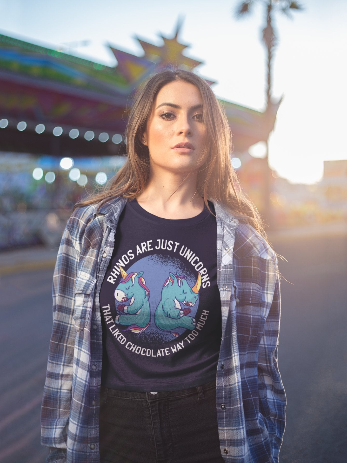 Unicorn Rhino Women Crop Top- FunkyTeesClub - Funky Tees Club