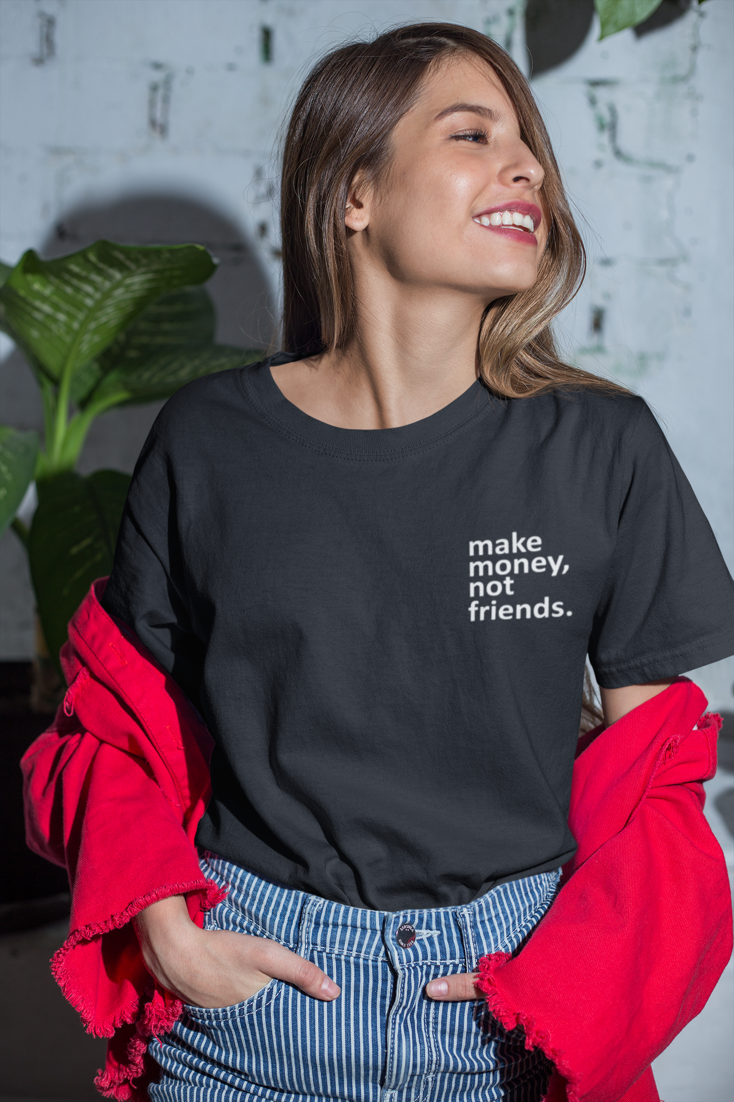 Make Money Not Friends Teenpreneur Women Half Sleeves T-shirt- FunkyTeesClub