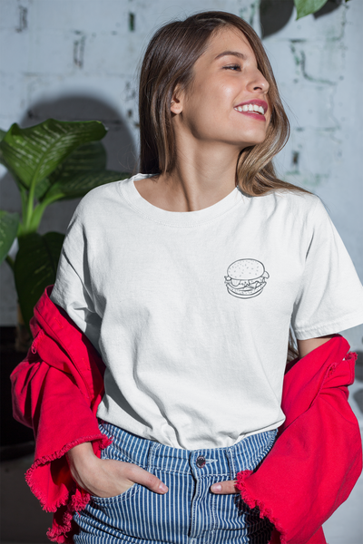Burger Quotes Women Half Sleeves T-shirt- FunkyTeesClub