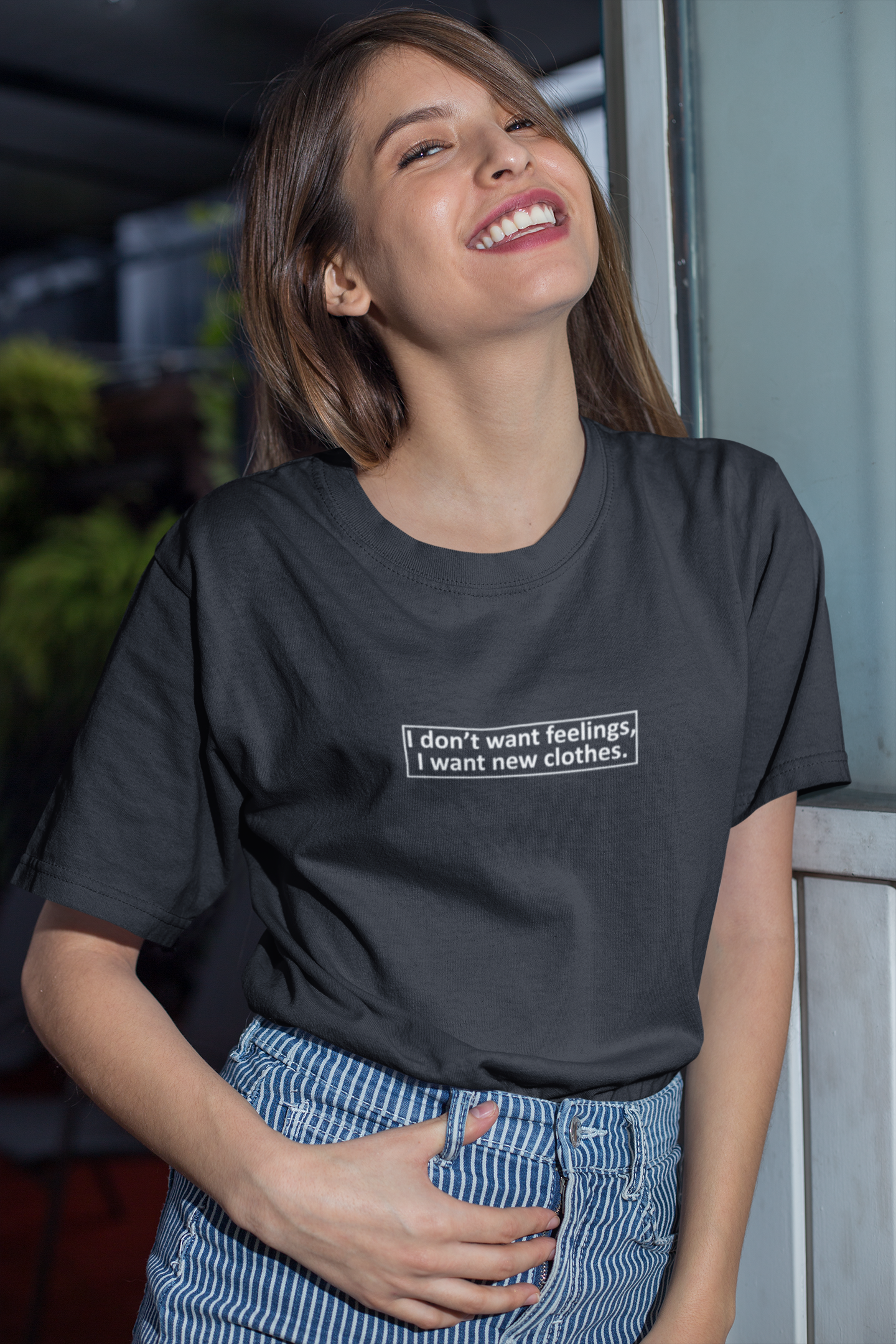 I Want New Clothes Women Half Sleeves T-shirt- FunkyTeesClub