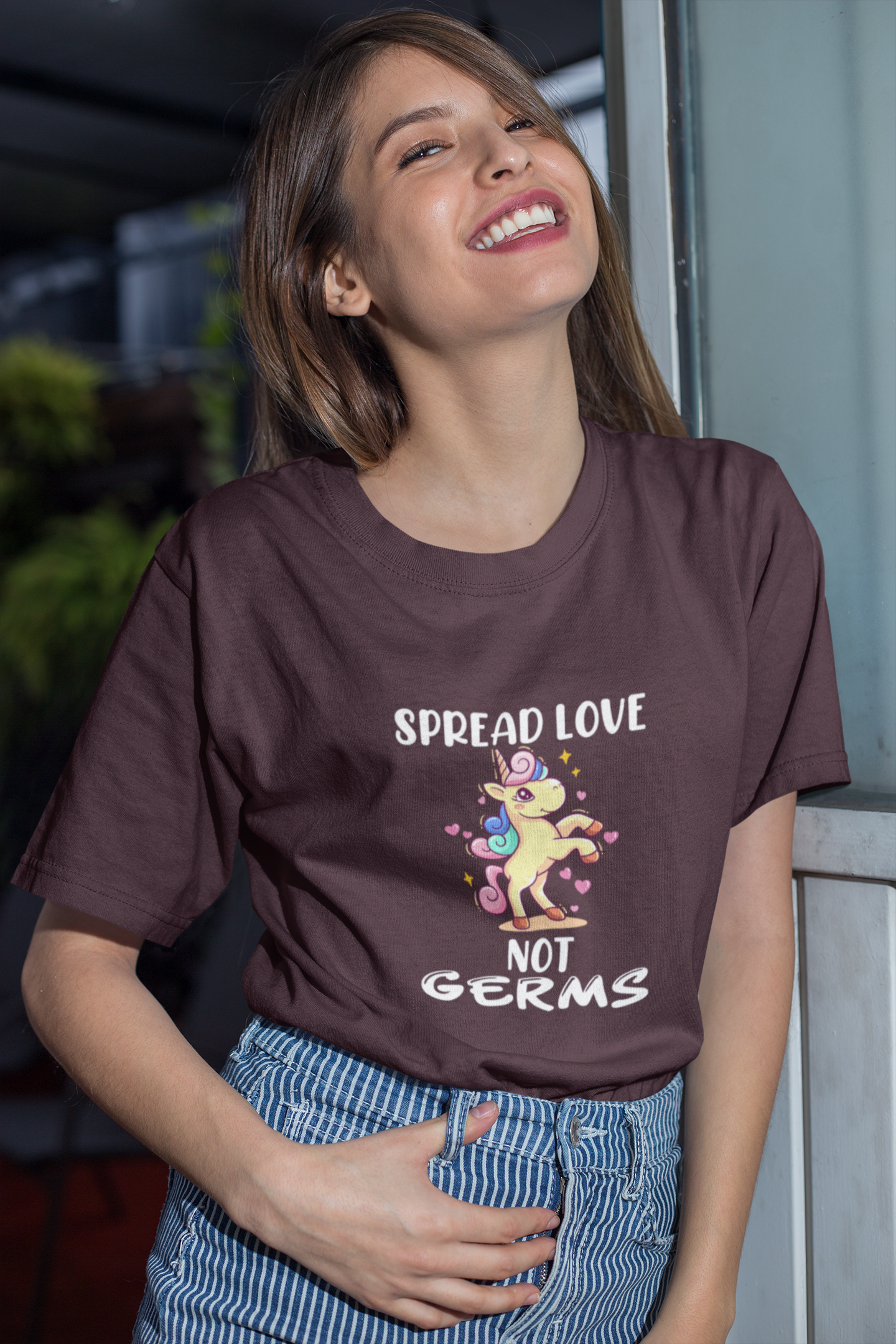 Spread Love Not Germs Women Half Sleeves T-shirt- FunkyTeesClub