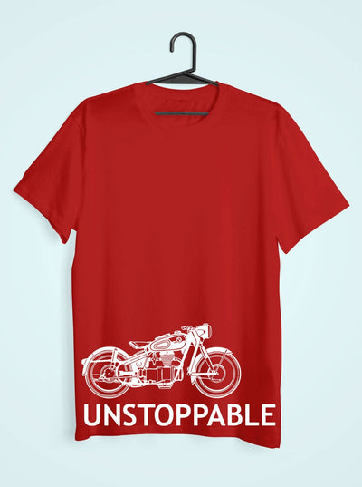 Unstoppable Mens Half Sleeves T-shirt- FunkyTeesClub - Funky Tees Club