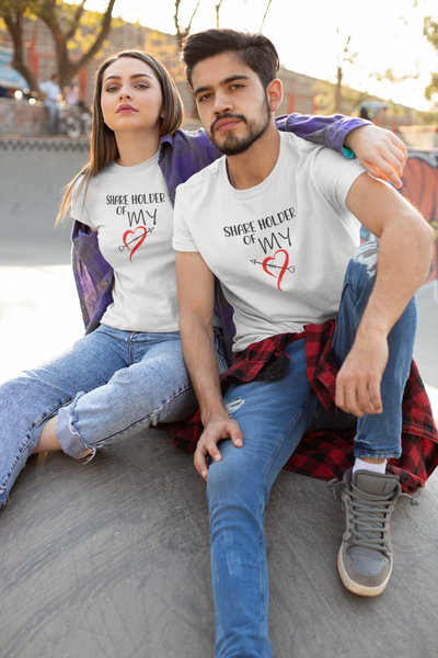 Shareholder Of My Heart Couple Half Sleeves T-Shirts -FunkyTeesClub