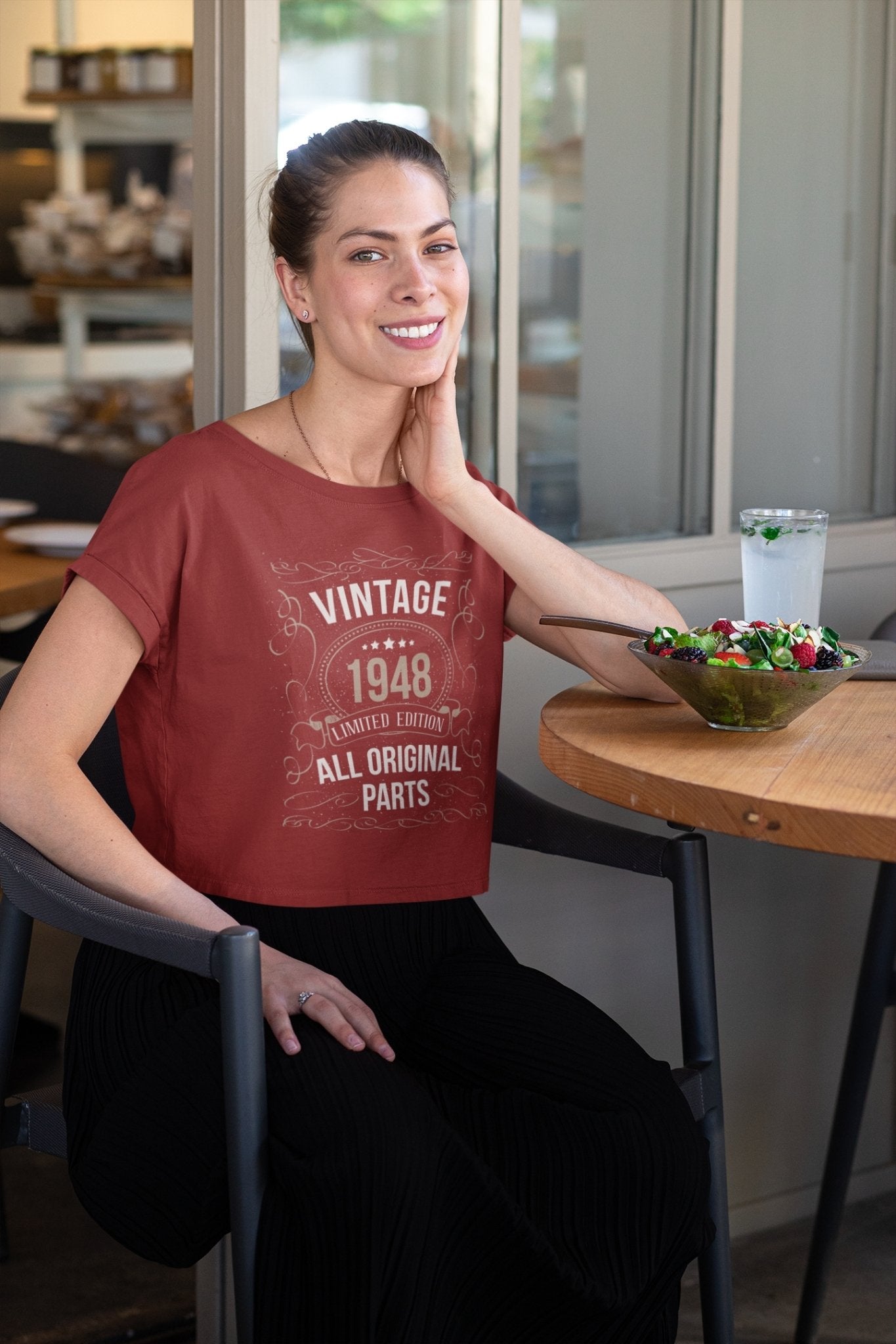 Vintage Women Crop Top- FunkyTeesClub - Funky Tees Club