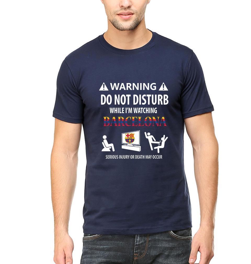 Warning FCB Men Half Sleeves T-Shirts-FunkyTeesClub - Funky Tees Club