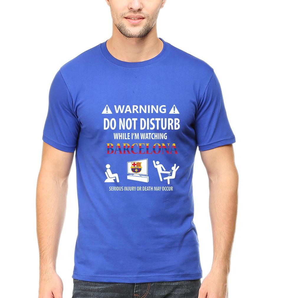 Warning FCB Men Half Sleeves T-Shirts-FunkyTeesClub - Funky Tees Club