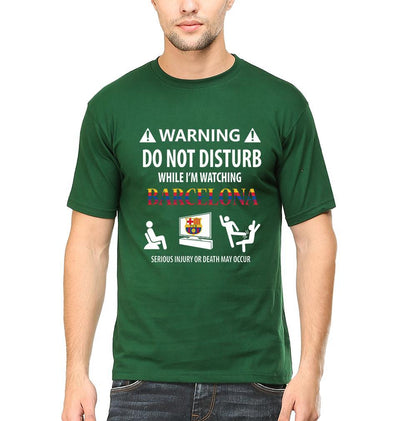 Warning FCB Men Half Sleeves T-Shirts-FunkyTeesClub - Funky Tees Club