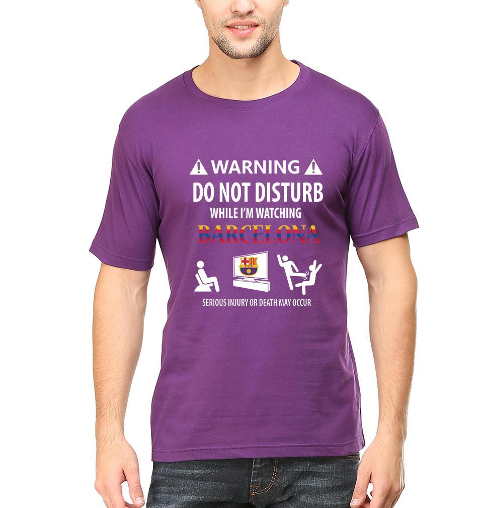 Warning FCB Men Half Sleeves T-Shirts-FunkyTeesClub - Funky Tees Club