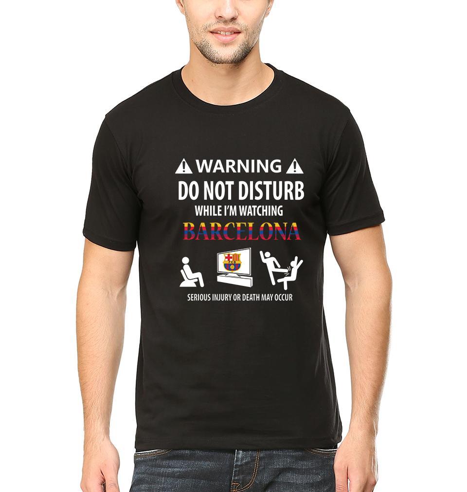 Warning FCB Men Half Sleeves T-Shirts-FunkyTeesClub - Funky Tees Club