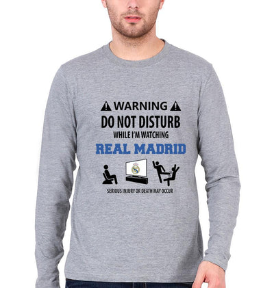 Warning Real Madrid Men Full Sleeves T-Shirts-FunkyTeesClub - Funky Tees Club
