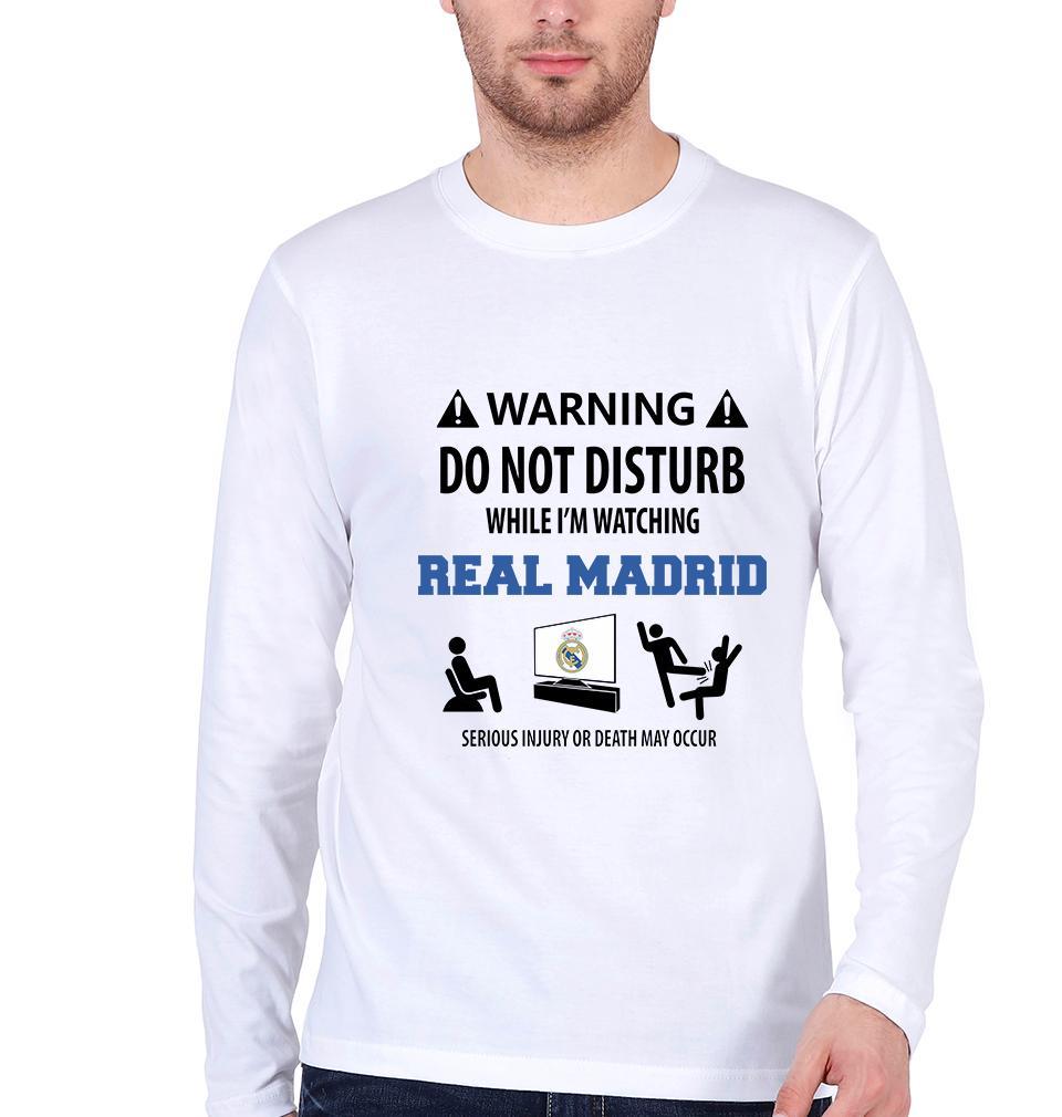Warning Real Madrid Men Full Sleeves T-Shirts-FunkyTeesClub - Funky Tees Club