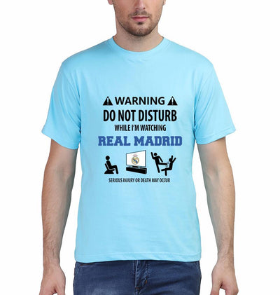 Warning Real Madrid Men Half Sleeves T-Shirts-FunkyTeesClub - Funky Tees Club