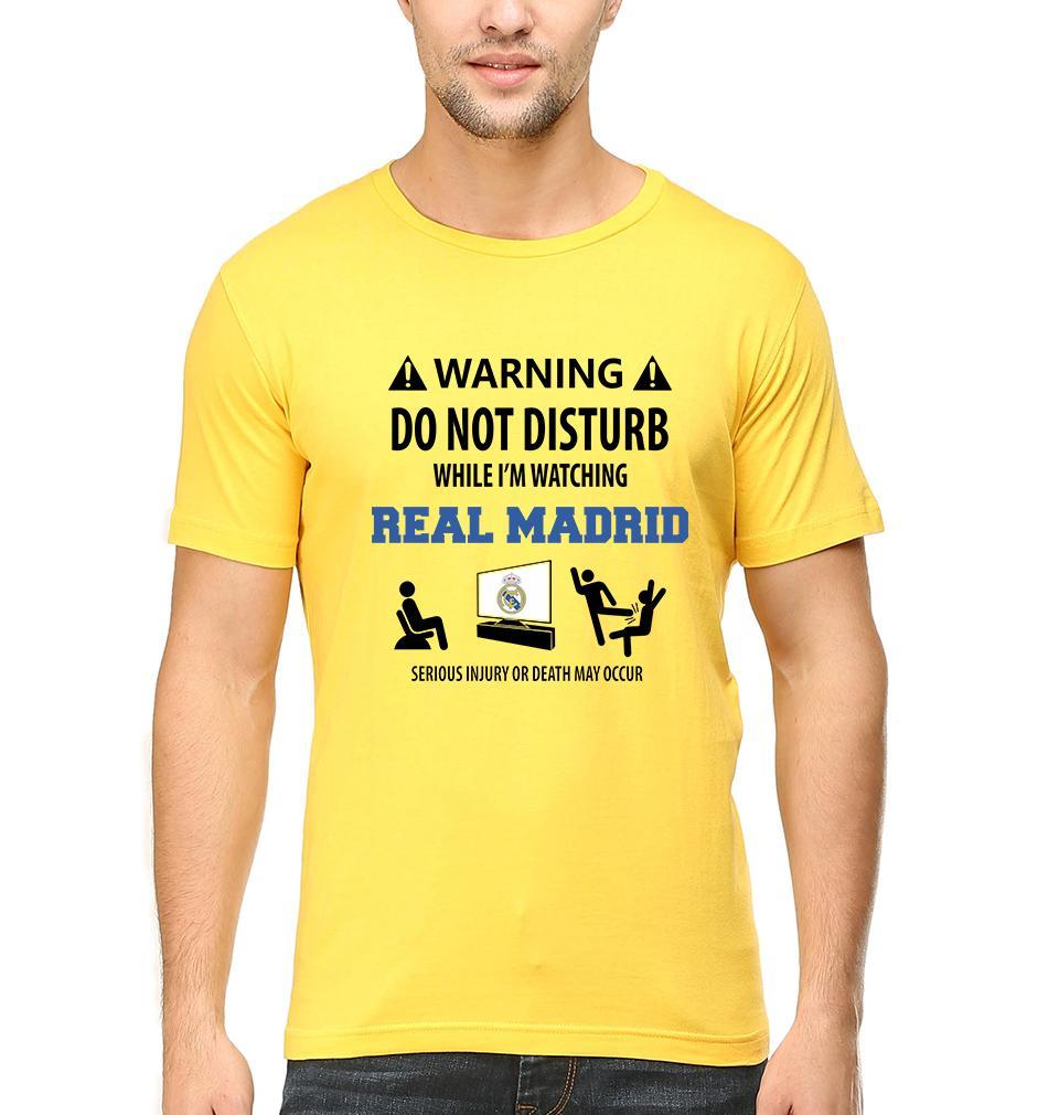 Warning Real Madrid Men Half Sleeves T-Shirts-FunkyTeesClub - Funky Tees Club