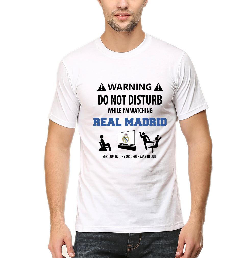 Warning Real Madrid Men Half Sleeves T-Shirts-FunkyTeesClub - Funky Tees Club