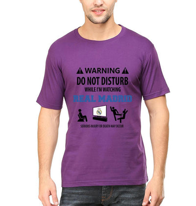 Warning Real Madrid Men Half Sleeves T-Shirts-FunkyTeesClub - Funky Tees Club