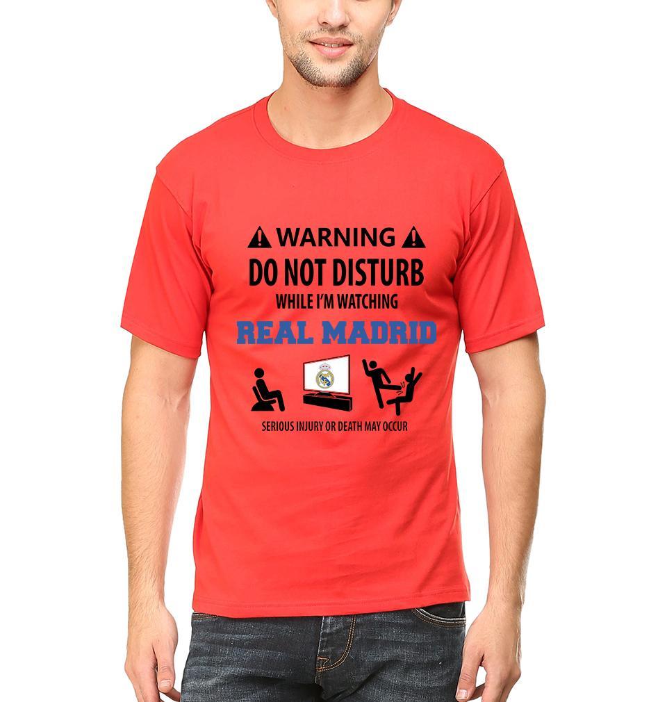 Warning Real Madrid Men Half Sleeves T-Shirts-FunkyTeesClub - Funky Tees Club
