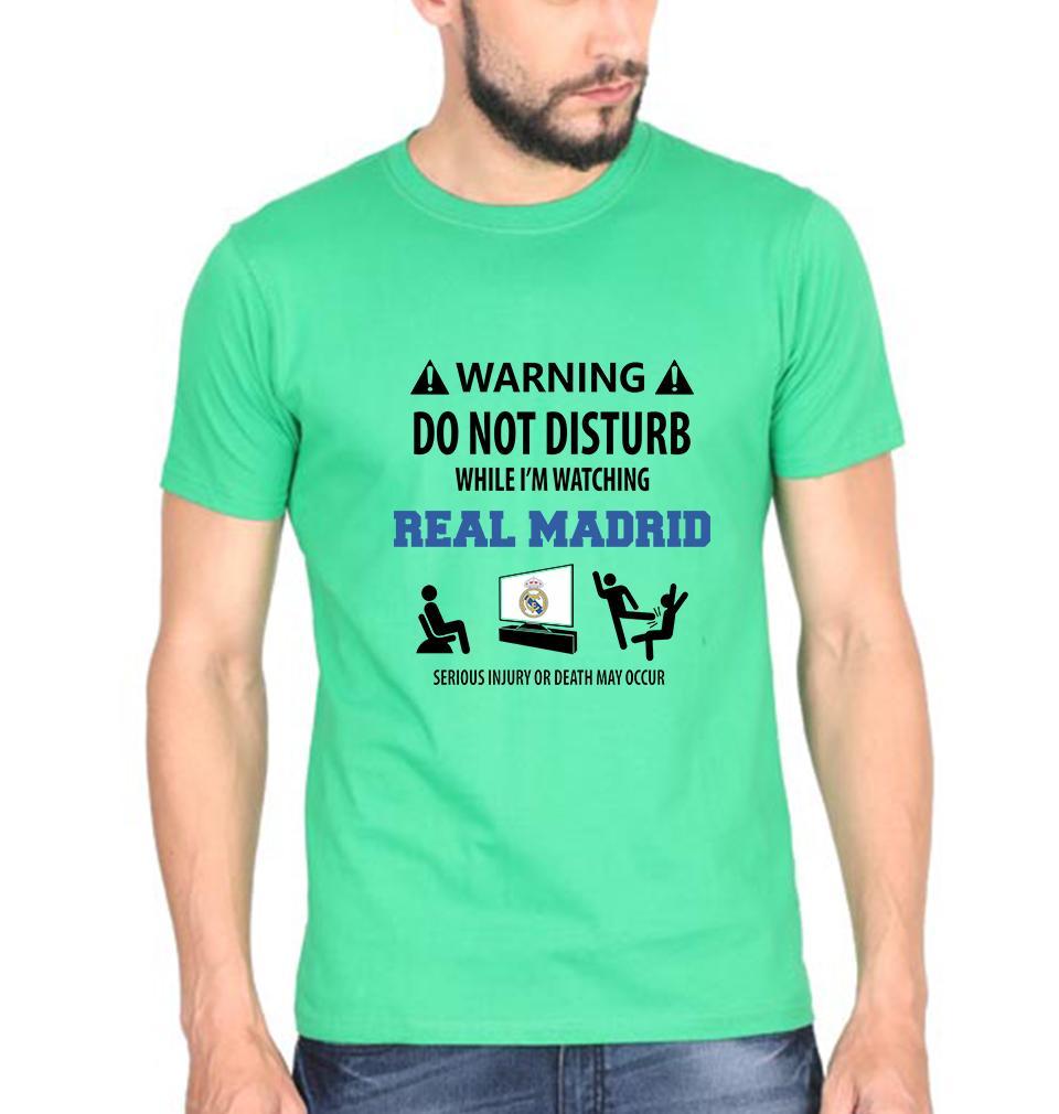 Warning Real Madrid Men Half Sleeves T-Shirts-FunkyTeesClub - Funky Tees Club