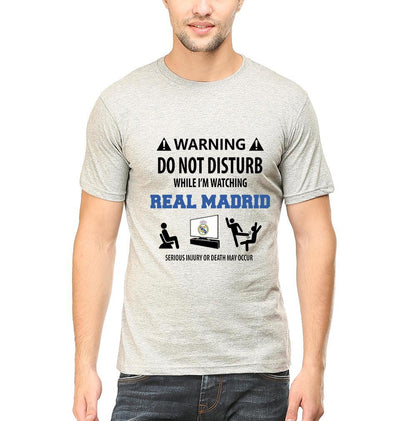 Warning Real Madrid Men Half Sleeves T-Shirts-FunkyTeesClub - Funky Tees Club