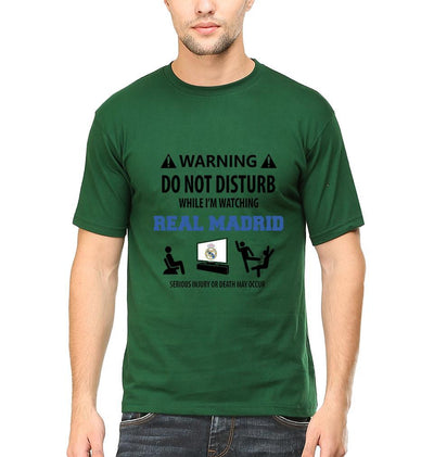 Warning Real Madrid Men Half Sleeves T-Shirts-FunkyTeesClub - Funky Tees Club