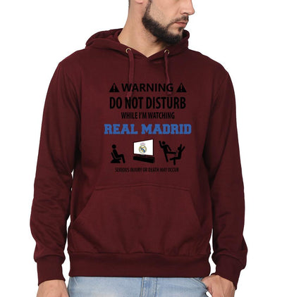Warning Real Madrid Men Hoodies-FunkyTeesClub - Funky Tees Club