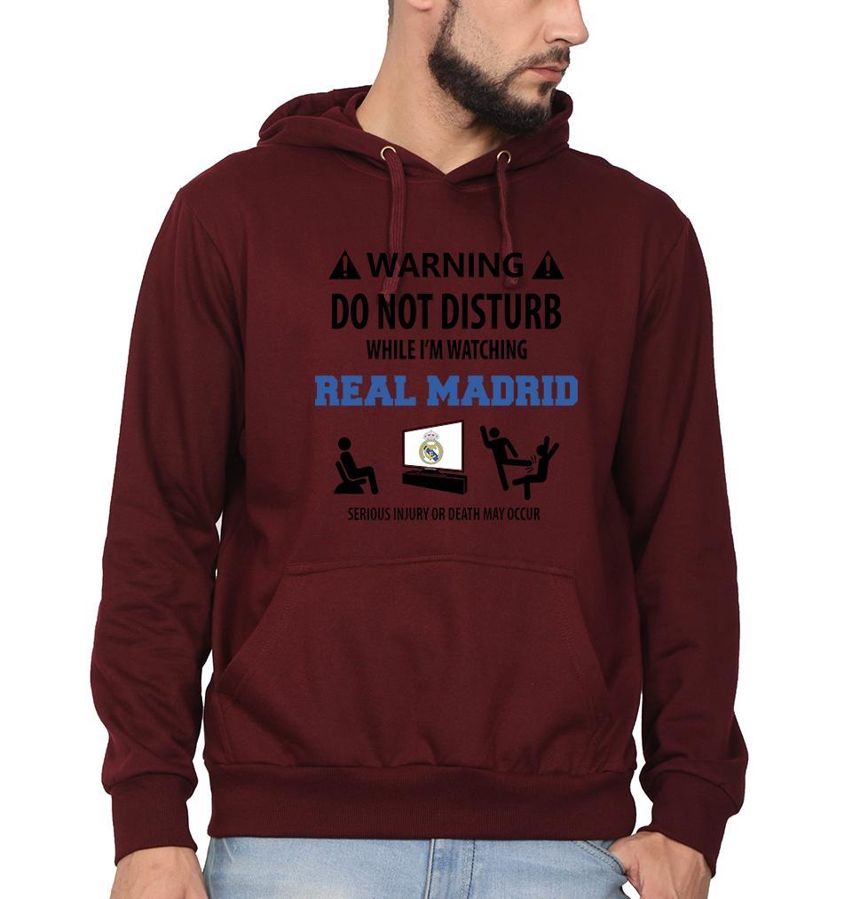 Warning Real Madrid Men Hoodies-FunkyTeesClub - Funky Tees Club