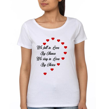 We Fall In Love Couple Half Sleeves T-Shirts -FunkyTees - Funky Tees Club