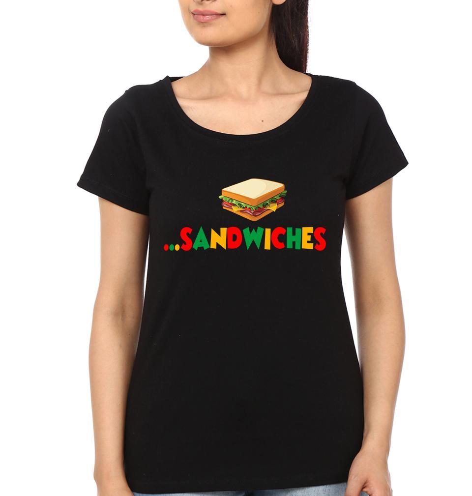 We Finish Each Other Sandwiches Couple Half Sleeves T-Shirts -FunkyTees - Funky Tees Club