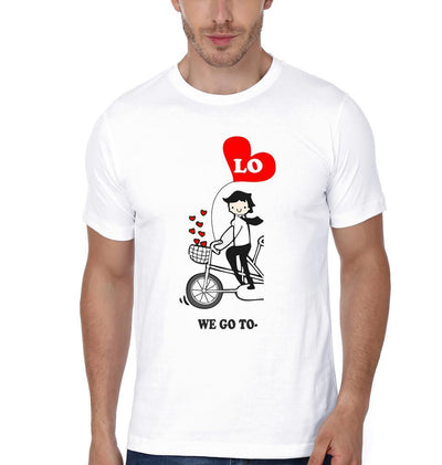 We Go Together Couple Half Sleeves T-Shirts -FunkyTees - Funky Tees Club