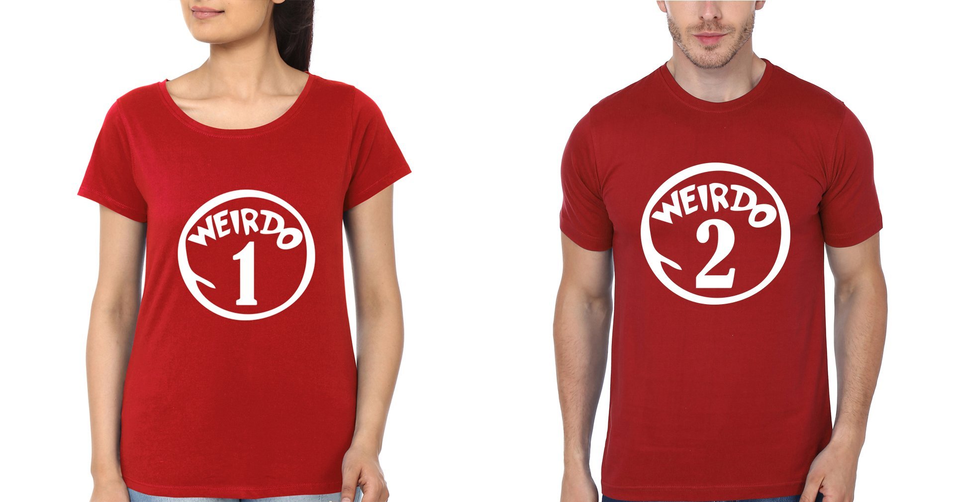 Weirdo BFF Half Sleeves T-Shirts-FunkyTees - Funky Tees Club
